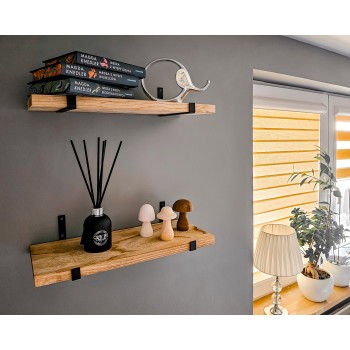 Półka ścienna wisząca LOFT drewniana - SFL 6 - 2 szt Domax Home - 2