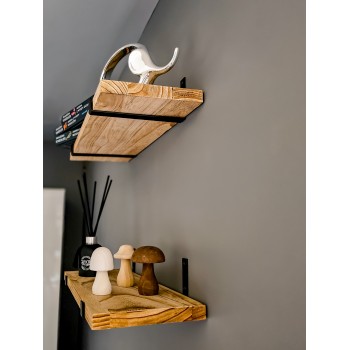 Półka ścienna wisząca LOFT drewniana - SFL 6 - 2 szt Domax Home - 4