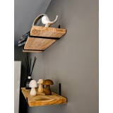 Półka ścienna wisząca LOFT drewniana - SFL 6 - 2 szt Domax Home - 4