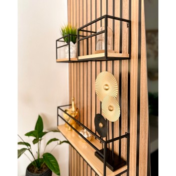 Półka ścienna wisząca LOFT drewniana - SFL 5 - 3 szt Domax Home - 3