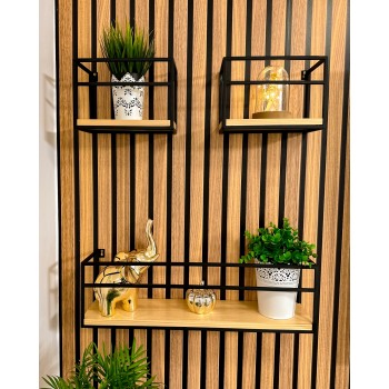 Półka ścienna wisząca LOFT drewniana - SFL 5 - 3 szt Domax Home - 2