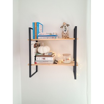 Półka ścienna wisząca LOFT drewniana - SFL 1 Domax Home - 4