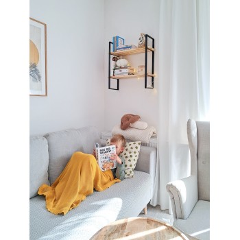 Półka ścienna wisząca LOFT drewniana - SFL 1 Domax Home - 5