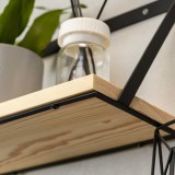 Półka ścienna wisząca LOFT drewniana - SFL 9 Domax Home - 5