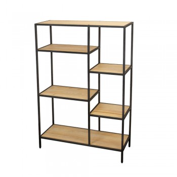 Regał na książki stojący LOFT drewniany - SFL 9 Domax Home - 1