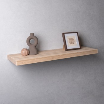 Półka ścienna bambusowa wisząca 80cm - Luonto Velano - 2