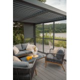 Przesuwna ścianka żaluzjowa panel do pergoli Kea - szara GRINDI - 7