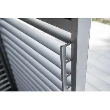 Przesuwna ścianka żaluzjowa panel do pergoli Kea - szara GRINDI - 9