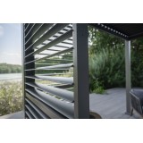 Przesuwna ścianka żaluzjowa panel do pergoli Kea - szara GRINDI - 10