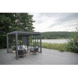 Przesuwna ścianka z poliwęglanem panel do pergoli Kea - szara GRINDI - 14