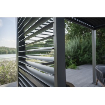 Ścianka żaluzjowa panel do pergoli Kea - szara GRINDI IN THE GARDEN - 3