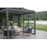 Ścianka żaluzjowa panel do pergoli Kea - szara GRINDI IN THE GARDEN - 6