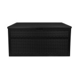 Skrzynia ogrodowa z siedziskiem - Rissa II (czarna, 870L, HDPE) GRINDI IN THE GARDEN - 3