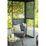 Ścianka żaluzjowa panel do pergoli Kea - szara GRINDI IN THE GARDEN - 1