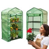 Szklarnia ogrodowa 3-półkowa - 70x50x158 - Crocus II zielona GRINDI IN THE GARDEN - 1