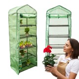 Szklarnia ogrodowa zielona 4-półkowa - 70x50x158 - Crocus II GRINDI IN THE GARDEN - 1