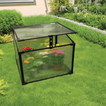 Mini Szklarnia ogrodowa z poliwęglanu, inspekt - 60x51x51 MAGNOLIA I czarna GRINDI - 8