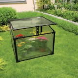 Mini Szklarnia ogrodowa z poliwęglanu, inspekt - 60x51x51 MAGNOLIA I czarna GRINDI - 8