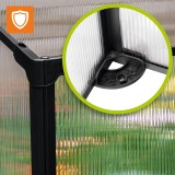 Mini Szklarnia ogrodowa z poliwęglanu, inspekt - 60x51x51 MAGNOLIA I czarna GRINDI - 4