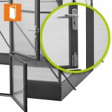 Szklarnia ogrodowa z poliwęglanu - Lilium I - 190x244cm - antracyt GRINDI - 7