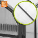 Szklarnia ogrodowa z poliwęglanu - Lilium I - 190x244cm - antracyt GRINDI - 6