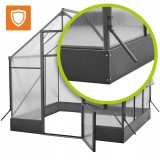 Szklarnia ogrodowa z poliwęglanu - Lilium I - 190x244cm - antracyt GRINDI - 5