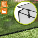 Mini Szklarnia ogrodowa z poliwęglanu, inspekt - 180x51x51 MAGNOLIA III - czarna GRINDI - 6