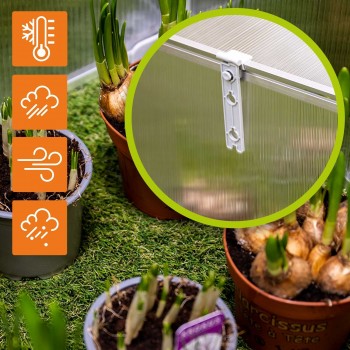 Mini Szklarnia ogrodowa z poliwęglanu, inspekt - 60x51x51 MAGNOLIA I GRINDI IN THE GARDEN - 7