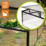 Mini Szklarnia ogrodowa z poliwęglanu, inspekt - 100x100x48 - MAGNOLIA IV - czarna GRINDI - 7