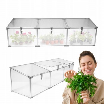 Mini Szklarnia ogrodowa z poliwęglanu, inspekt - 180x51x51 MAGNOLIA III GRINDI IN THE GARDEN - 1