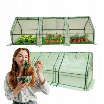 Mini szklarnia tunel foliowy - zielona - Clivia I - 270x90 GRINDI IN THE GARDEN - 1