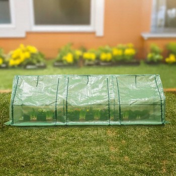 Mini szklarnia tunel foliowy - zielona - Clivia I - 270x90 GRINDI IN THE GARDEN - 5