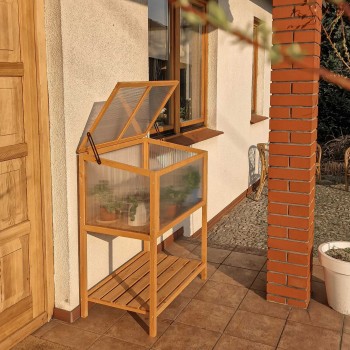 Mini Szklarnia inspekt zielnik - Abelia - 90x50x93 drewniana GRINDI IN THE GARDEN - 5