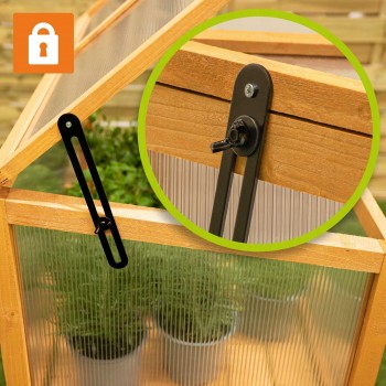 Mini Szklarnia inspekt zielnik - Abelia - 90x50x93 drewniana GRINDI IN THE GARDEN - 8