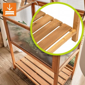 Mini Szklarnia inspekt zielnik - Abelia - 90x50x93 drewniana GRINDI IN THE GARDEN - 9