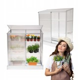 Szklarnia ogrodowa z poliwęglanu przyścienna - Hosta - 130x58x140 GRINDI IN THE GARDEN - 1