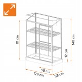 Szklarnia ogrodowa z poliwęglanu przyścienna - Hosta - 130x58x140 GRINDI IN THE GARDEN - 2