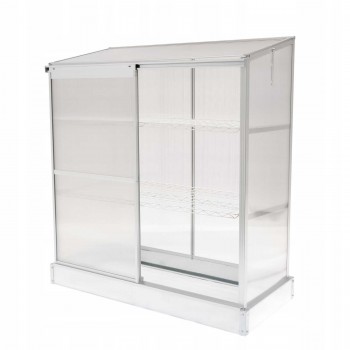 Szklarnia ogrodowa z poliwęglanu przyścienna - Hosta - 130x58x140 GRINDI IN THE GARDEN - 3