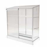 Szklarnia ogrodowa z poliwęglanu przyścienna - Hosta - 130x58x140 GRINDI IN THE GARDEN - 3