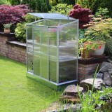 Szklarnia ogrodowa z poliwęglanu przyścienna - Hosta - 130x58x140 GRINDI IN THE GARDEN - 5