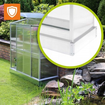 Szklarnia ogrodowa z poliwęglanu przyścienna - Hosta - 130x58x140 GRINDI IN THE GARDEN - 8