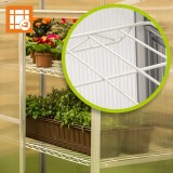 Szklarnia ogrodowa z poliwęglanu przyścienna - Hosta - 130x58x140 GRINDI IN THE GARDEN - 9