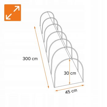 Mini szklarnia tunel foliak na grządkę sałatę - Adiago 45 x 30 cm GRINDI IN THE GARDEN - 4