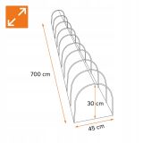 Mini szklarnia tunel foliak na grządkę sałatę - Adiago 45 x 30 cm GRINDI IN THE GARDEN - 6