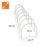 Mini szklarnia tunel foliak na grządkę sałatę - Adiago 60 x 40 cm GRINDI IN THE GARDEN - 4