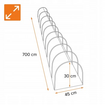 Mini szklarnia tunel foliak na grządkę sałatę - Adiago 45 x 30 cm GRINDI IN THE GARDEN - 6