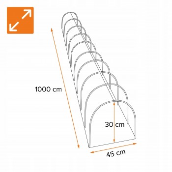 Mini szklarnia tunel foliak na grządkę sałatę - Adiago 45 x 30 cm GRINDI IN THE GARDEN - 7