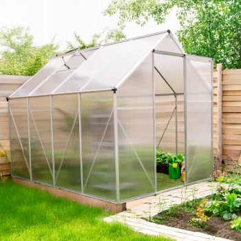 Szklarnia ogrodowa z poliwęglanu - Viola II - 250x190x195 GRINDI IN THE GARDEN - 10
