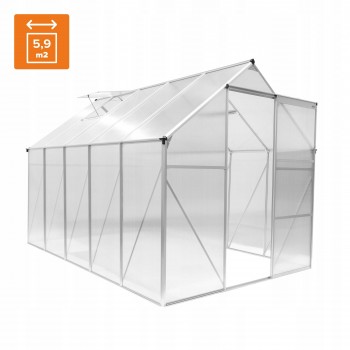 Szklarnia ogrodowa z poliwęglanu - Viola III - 310x190x195 GRINDI IN THE GARDEN - 4