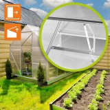 Szklarnia ogrodowa z poliwęglanu - Viola III - 310x190x195 GRINDI IN THE GARDEN - 8